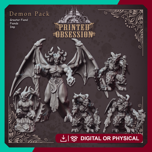 Demon Pack - Mixed Fiends - Hell Hath No Fury - 32mm Scale - Only-Games