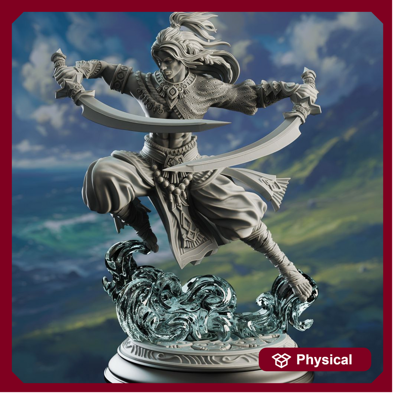 Air Genasi Sword Dancer Fighter - Hudin the Summer Breeze