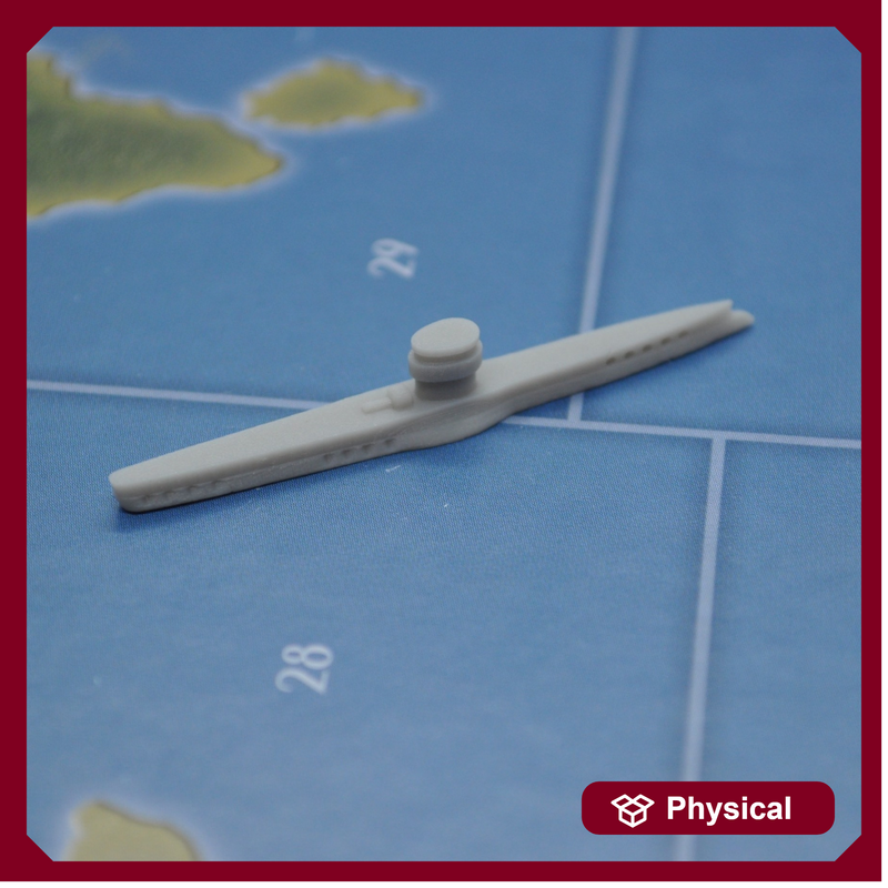 3D Printed Out of Box Axis & Allies 1914 Submarine (x10)