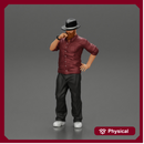 Young Gangster homie in Hat with beard Smoking Cigar