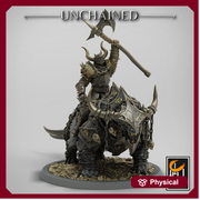 Chaos Knight on Armored Muscular Beast Great Axe , Oathbreaker Paladin |  Dungeons and Dragons 5e  | 28mm,32mm,54mm,75mm Scale | Pathfinder - Only-Games