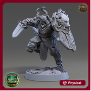 Oath of Vengeance Paladin, Fighter | 28mm, 32mm, 54mm, 75mm Scales | 100mm Tall | Dungeons and Dragons | Pathfinder | Daybreak Miniatures - Only-Games
