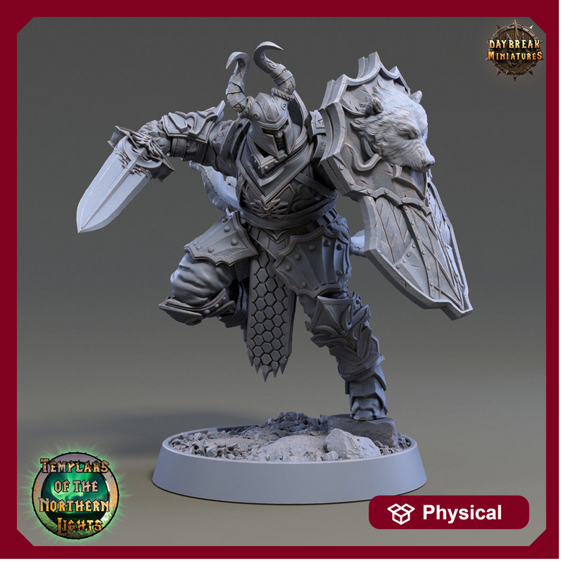 Oath of Vengeance Paladin, Fighter | 28mm, 32mm, 54mm, 75mm Scales | 100mm Tall | Dungeons and Dragons | Pathfinder | Daybreak Miniatures - Only-Games