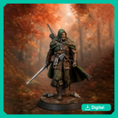 Torvin the Ranger - Fantasy Ranger STL Miniature