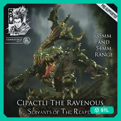 Cipactli The Ravenous - Seamonster - STL only - Only-Games