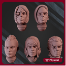 War Sisters Head Bits Ebony Grail Set x5