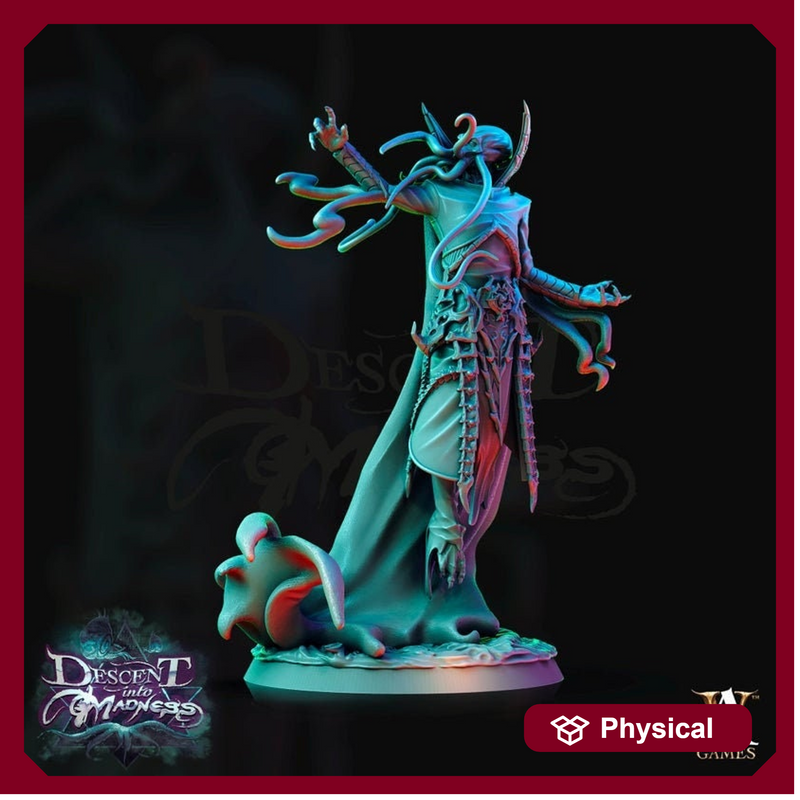 Mind Flayer, Illithid  Unpainted Miniature | 75mm Scales | Dungeons and Dragons | Pathfinder | DnD 5e | Mindflayers | Mindflayer - Only-Games