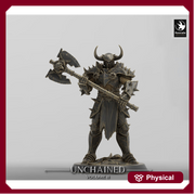 Oathbreaker Paladin, Fighter,Soldier Axe, DnD Unpainted Miniature| 28mm, 32mm,54mm,75mm,100mm Scales | Dungeons & Dragons - Only-Games