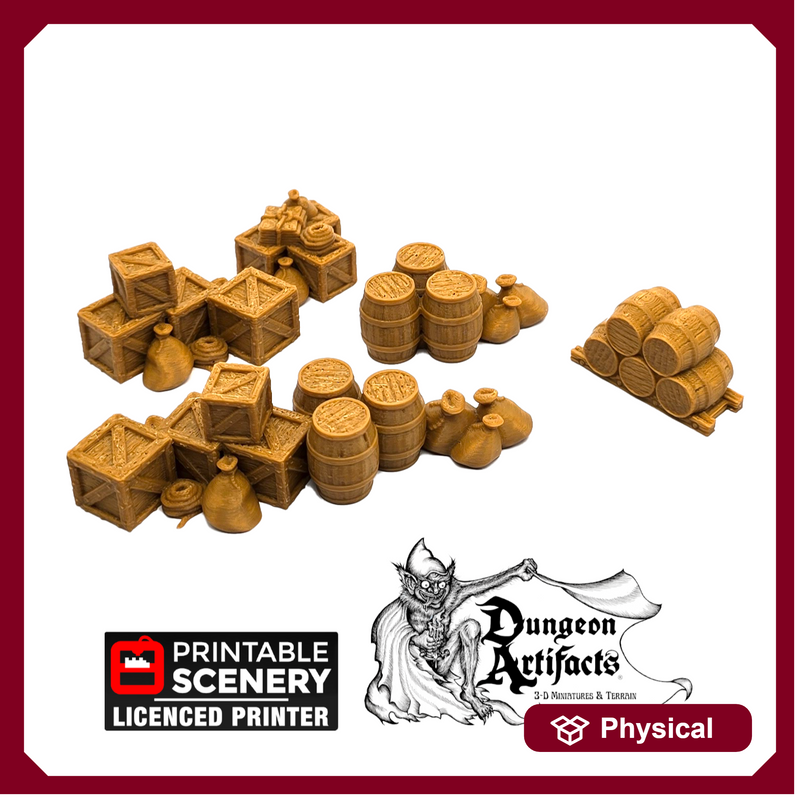 Cargo Piles - The Lost Islands - Printable Scenery