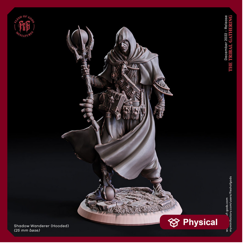 Wizard, Warlock, Sorcerer  | 28mm, 32mm,54mm, 75mm Scale|100mmTall |Player Character Mini- Minis -D&D 5e Pathfinder Figurine | Flesh of Gods - Only-Games