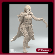 Pinup Female Human Assassin Rogue Sneaking PC or NPC | 28mm, 32mm Scales also 50mm and 100mm | Dungeons and Dragons | Pathfinder | 3dArtGuy - Only-Games