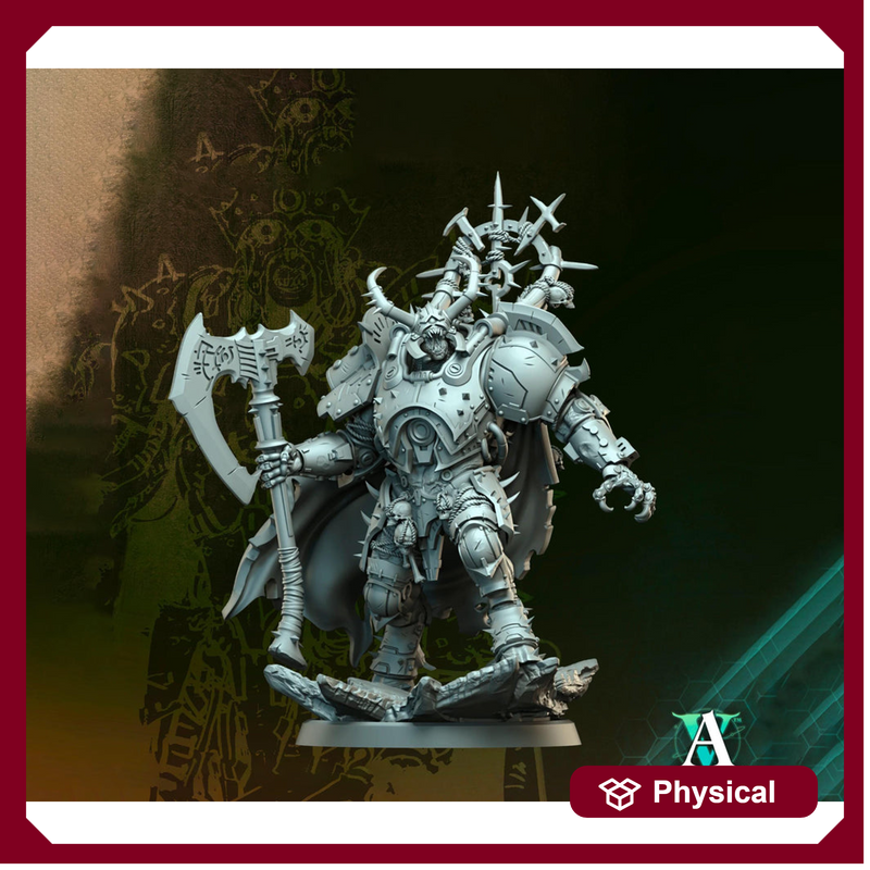 Sci-fi Hell Prince Armored Demon General Unpainted Miniature 5 Scales Infernal Tabletop RPG Mini - Only-Games