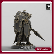 Oathbreaker Paladin, Fighter,Soldier Spear and Shield, DnD Unpainted Miniature| 28mm, 32mm,54mm,75mm,100mm Scales | Dungeons & Dragons - Only-Games