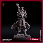Female Fighter, Paladin, Ranger | 28mm, 32mm,54mm,75mm,100mm Scales |  | Player Character Mini-D&D 5e Pathfinder Figurine | Flesh of Gods - Only-Games