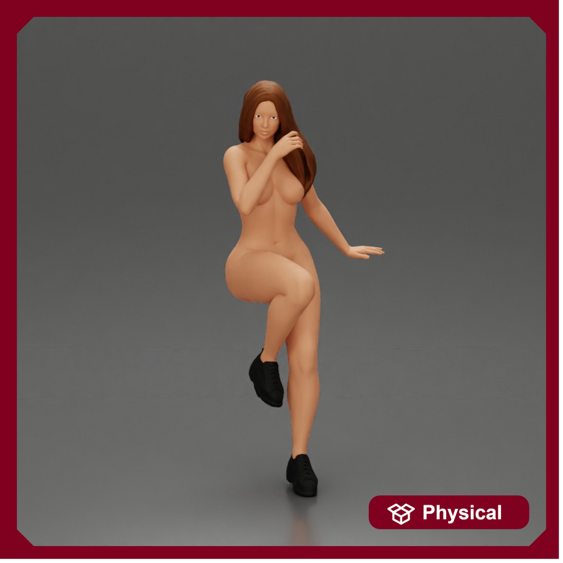 Naked girl sitting on the motorbike - Only-Games