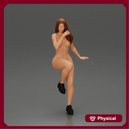Naked girl sitting on the motorbike