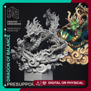 Dragon of Balance - Chinese Style Dragon -  PRESUPPORTED - Illustrated and Stats - 32mm scale