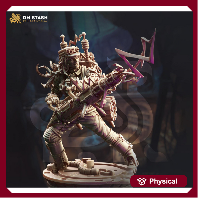 Human Female Artificer Artillerist PC/ NPC Mini | 28mm,32mm,54mm,75mm,100mm Scale | Dungeons and Dragons 5e  | Pathfinder | DM Stash - Only-Games