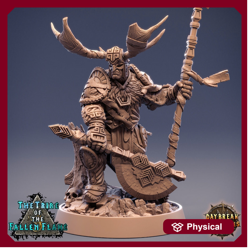 Druid Cleric Player Character | Hobgoblin Shaman | 28mm, 32mm, 75mm Scale Resin Miniature | Dungeons and Dragons | Daybreak  Miniatures - Only-Games