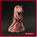 Tyrannosaurus scarred bust
