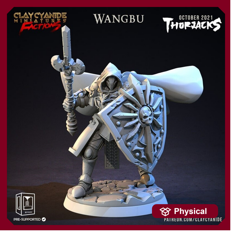 Oathbreaker Paladin Chaos Knight Shield and Spear Warforged Unpainted Miniature | 28mm, 32mm Scales | Dungeons and Dragons | Pathfinder | - Only-Games