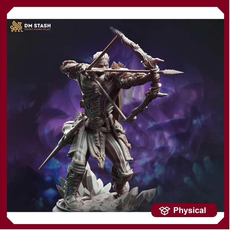 Elf Ranger, Fighter, Arcane Archer Sharpshooter | Unpainted Miniature | 5 Sizes /Scales | DnD - Only-Games