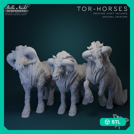 Tor Horses | 32mm scale STL - Only-Games