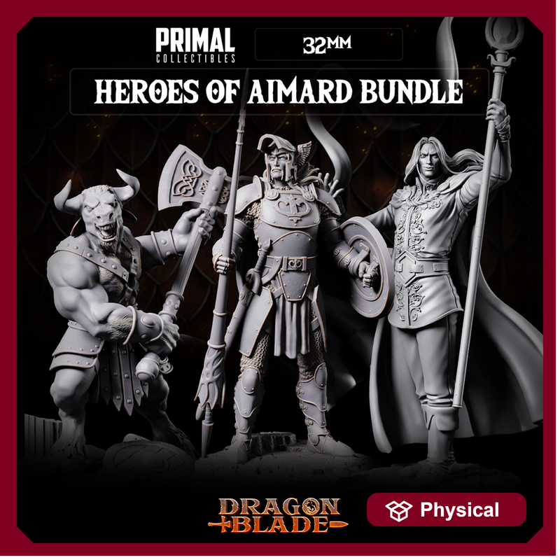 3 miniatures - 32mm - Heroes of Aimard Bundle - DragonBlade
