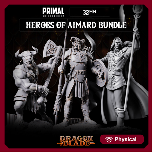 3 miniatures - 32mm - Heroes of Aimard Bundle - DragonBlade - Only-Games