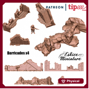 Barricades ww2 x4 - 28mm for wargame - Only-Games