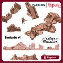 Barricades ww2 x4 - 28mm for wargame