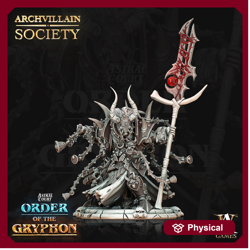 Fiend Warlock,   Chaos Sorcerer | 28mm, 32mm, 75mm Scales | Dungeons and Dragons | Pathfinder | Battle Wizard | Archvillain Games - Only-Games