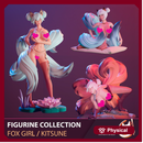 FIGURINE COLLECTION / FOX GIRL - KITSUNE / 3 PIECES