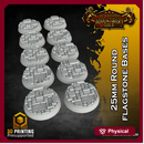 25mm Diameter Round Flagstone bases (pack of 10)