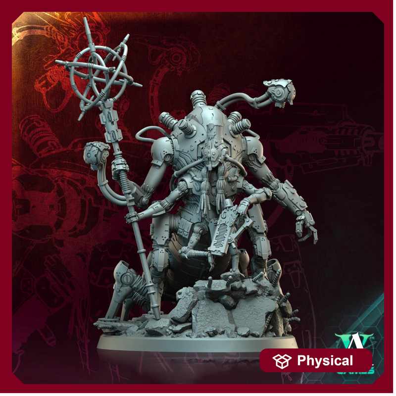 Sci-Fi Tech Cyborg Inquisitor Mech Miniature (2 sizes ) | 53mmx32mm & 108x70mm BASE SIZES | Resin Unpainted | - Only-Games
