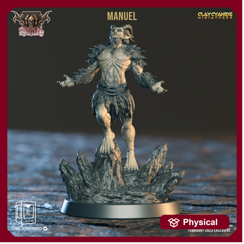 Satyr Barbarian, Tiefling Barbarian Gaueko | 28mm, 32mm,54mm,75mm, 100mm Scales | Resin Miniature | Dungeons and Dragons | Pathfinder | - Only-Games