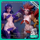 Vivi and Dhyla (True Form) - Harpies Bundle (NSFW) - STL only