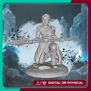 Heavy Armor Female Elf 3 - Fantasy Miniature STL, DnD & Wargaming - Only-Games