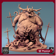 Flesh Golem Abomination Pestilence Demon (4 sizes) | 110mm Tall Proxy size | Large, Huge, Gargantuan D&D scale | Daemon Mini | Wargames  | - Only-Games