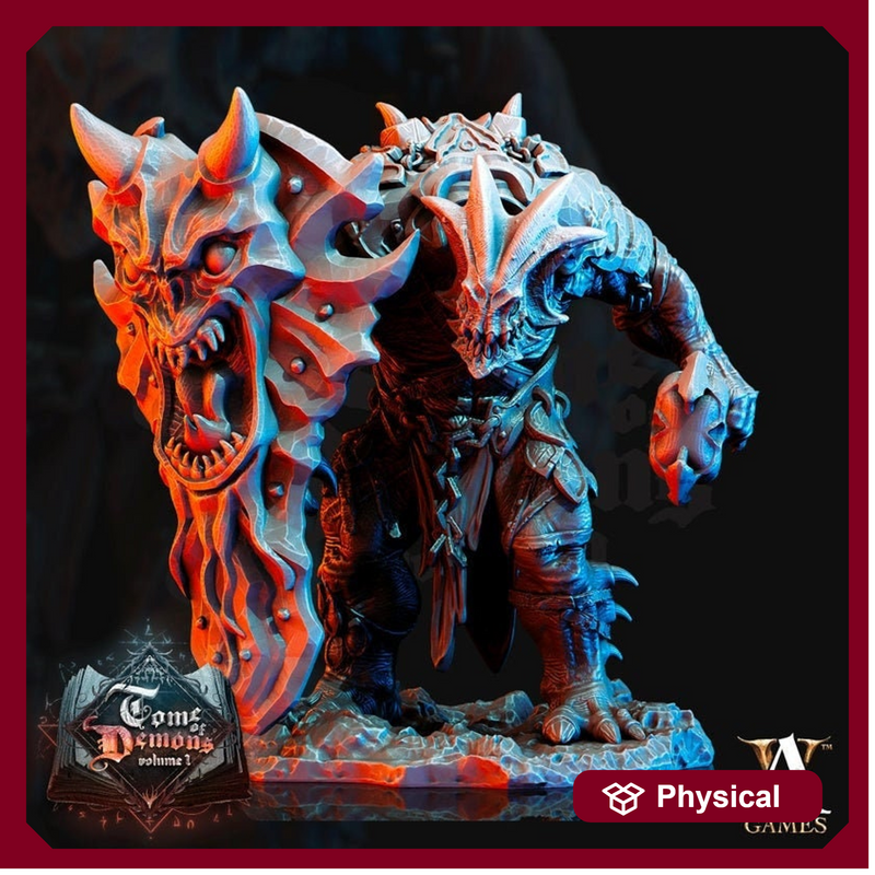 Tanarukk Demon DnD | 70mm | Foot soldier Demon | Skulltaker Daemon Khorne | 32mm scale | Out of the Abyss | Demon | Dungeons and Dragons | - Only-Games