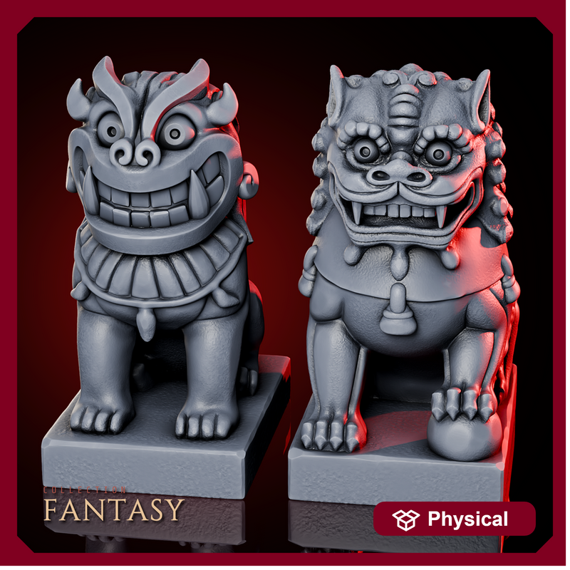 Eastern Temple Kirin Statues Pack - Only-Games