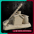 Halfling Barricade 4 - Fantasy Terrain STL, DnD & Wargaming Scenery