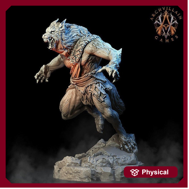 Werewolf | 65mm | Archvillain Games | 3d printed | Collector| Figure for painting | - Only-Games