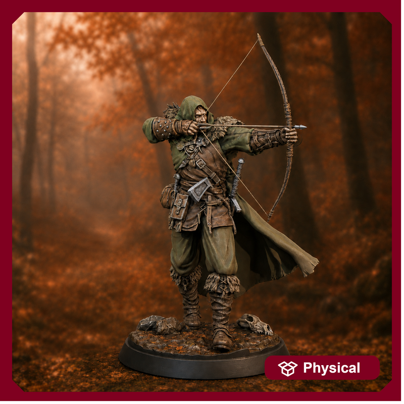 Human Ranger Fighter Shooting Bow, Paintedornot Original Design Unpainted Mini | 5 Sizes /Scales - Only-Games