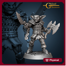 Goblin with dagger and axe