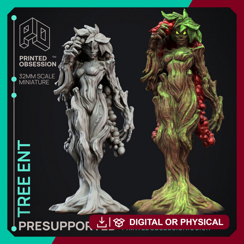 Coffee Ent - Female Tree Ent - Goblin Potion brewers - PRESUPPORTED - 32mm scale