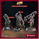 Pirate Cook and Swabbers - Pirate Chronicles - CastNPlay - Terrain Wargaming D&D DnD 28mm 32mm 40mm 54mm