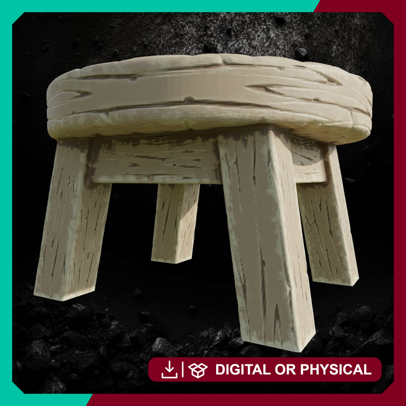 Round Table - Council Meeting Table STL for DnD & Wargaming