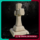 Cross Tombstone 3 - Graveyard Terrain STL, DnD & Wargaming Scenery
