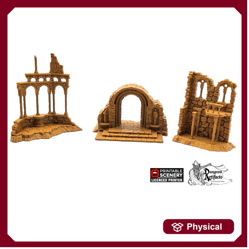 Roman Ruins Set - Apocalypse - Printable Scenery 28mm 32mm Wargaming Terrain D&D DnD